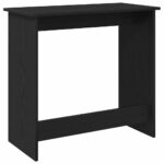 vidaXL Písací stôl, čierny 80x40x75 cm, drevotrieska – Obrázok 6