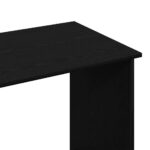 vidaXL Písací stôl, čierny 80x40x75 cm, drevotrieska – Obrázok 7