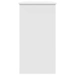 vidaXL Písací stôl, biely 80x40x75 cm, drevotrieska – Obrázok 6