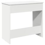 vidaXL Písací stôl, biely 80x40x75 cm, drevotrieska – Obrázok 7