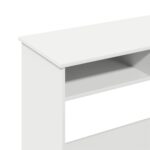 vidaXL Písací stôl, biely 80x40x75 cm, drevotrieska – Obrázok 9