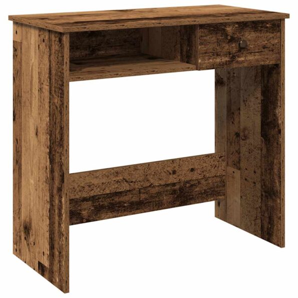vidaXL Písací stôl staré drevo 80x40x75 cm kompozitné drevo – Obrázok 2