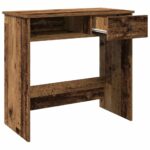 vidaXL Písací stôl staré drevo 80x40x75 cm kompozitné drevo – Obrázok 5