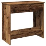 vidaXL Písací stôl staré drevo 80x40x75 cm kompozitné drevo – Obrázok 7