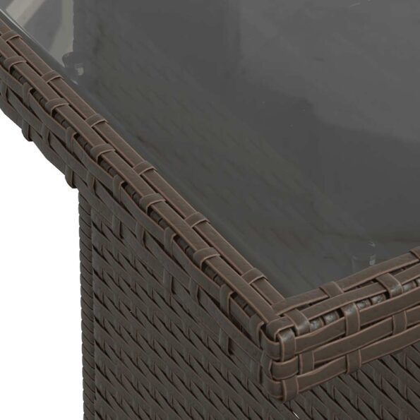 vidaXL 6-dielna záhradná sedacia súprava s vankúšmi hnedá polyratanová – Obrázok 11