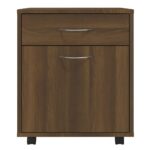 vidaXL Skrinka na kolieskach hnedý dub 45x38x54 cm spracované drevo – Obrázok 5