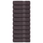 vidaXL Osušky 10 ks antracitový 100x150 cm 360 g/m2 100% bavlna