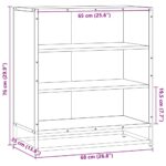 vidaXL Komoda dymový dub 68x35x76 cm kompozitné drevo a kov – Obrázok 9