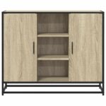vidaXL Komoda dub sonoma 92x35x76 cm kompozitné drevo – Obrázok 4