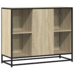 vidaXL Komoda dub sonoma 92x35x76 cm kompozitné drevo – Obrázok 6