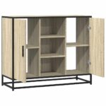 vidaXL Komoda dub sonoma 92x35x76 cm kompozitné drevo – Obrázok 7
