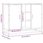 vidaXL Komoda dub sonoma 92x35x76 cm kompozitné drevo – Obrázok 10