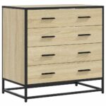 vidaXL Skrinka so zásuvkami, dub sonoma 70x41x70 cm, kompozitné drevo – Obrázok 2