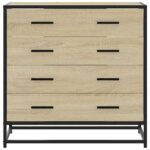 vidaXL Skrinka so zásuvkami, dub sonoma 70x41x70 cm, kompozitné drevo – Obrázok 4