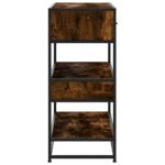 vidaXL Konzolový stolík dymový dub 90x35x80 cm kompozitné drevo – Obrázok 6