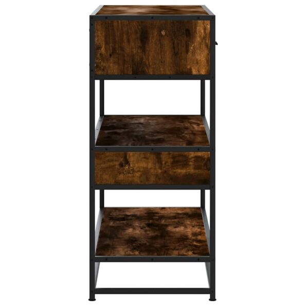 vidaXL Konzolový stolík dymový dub 90x35x80 cm kompozitné drevo – Obrázok 6