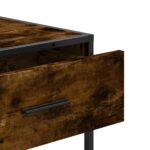 vidaXL Konzolový stolík dymový dub 90x35x80 cm kompozitné drevo – Obrázok 8