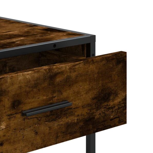vidaXL Konzolový stolík dymový dub 90x35x80 cm kompozitné drevo – Obrázok 8