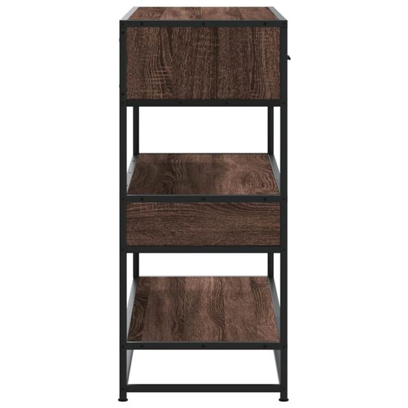 vidaXL Konzolový stolík hnedý dub 90x35x80 cm kompozitné drevo – Obrázok 6