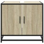 vidaXL Skrinka do kúpeľne dub sonoma 65x33x60 cm kompozitné drevo – Obrázok 5