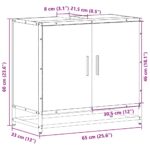 vidaXL Skrinka do kúpeľne dub sonoma 65x33x60 cm kompozitné drevo – Obrázok 11