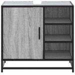 vidaXL Kúpeľňová skrinka na umývadlo sivý sonoma kompozitné drevo – Obrázok 5