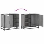 vidaXL Kúpeľňová skrinka na umývadlo sivý sonoma kompozitné drevo – Obrázok 9