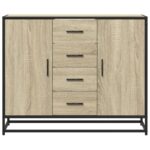 vidaXL Komoda dub sonoma 92x35x76 cm kompozitné drevo – Obrázok 4