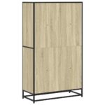 vidaXL Knižnica dub sonoma 80,5x35x139 cm kompozitné drevo – Obrázok 6