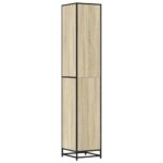 vidaXL Skrinka do kúpeľne sonoma 35x37,5x188,5 cm kompozitné drevo kov – Obrázok 7