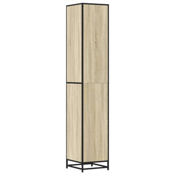 vidaXL Skrinka do kúpeľne sonoma 35x37,5x188,5 cm kompozitné drevo kov – Obrázok 7