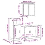 vidaXL 3-dielna súprava kúpeľňových skriniek sonoma kompozitné drevo – Obrázok 11