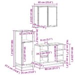 vidaXL 3-dielna súprava kúpeľňových skriniek sonoma kompozitné drevo – Obrázok 11