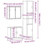 vidaXL 3-dielna súprava kúpeľňových skriniek sonoma kompozitné drevo – Obrázok 11
