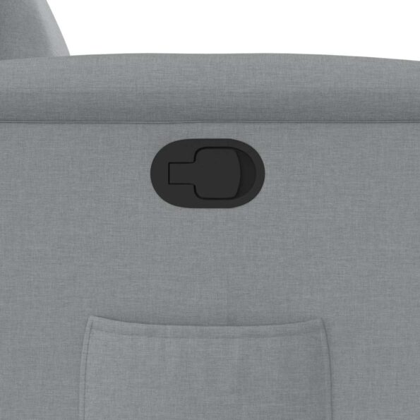 vidaXL Sklápacie kreslo bledosivé látkové – Obrázok 9