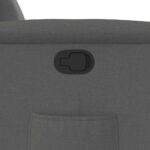 vidaXL Sklápacie kreslo tmavosivé látkové – Obrázok 9