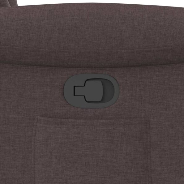 vidaXL Sklápacie kreslo, tmavohnedé, látka – Obrázok 9