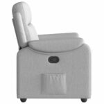 vidaXL Sklápacie kreslo oblakšedá látkové – Obrázok 4