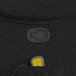 vidaXL Sklápacie masážne kreslo čierne látkové – Obrázok 10