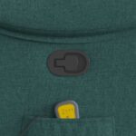 vidaXL Sklápacie masážne kreslo tmavozelené látka – Obrázok 10