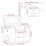 vidaXL Sklápacie kreslo čierne látkové – Obrázok 12