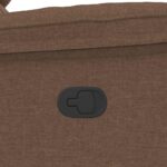 vidaXL Sklápacie masážne kreslo hnedé látka – Obrázok 10