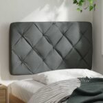 vidaXL Vankúš na čelo postele tmavosivý 80 cm látka – Obrázok 3