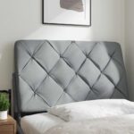 vidaXL Vankúš na čelo postele bledosivý 90 cm látka – Obrázok 2