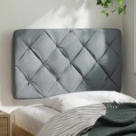 vidaXL Vankúš na čelo postele bledosivý 90 cm látka – Obrázok 3