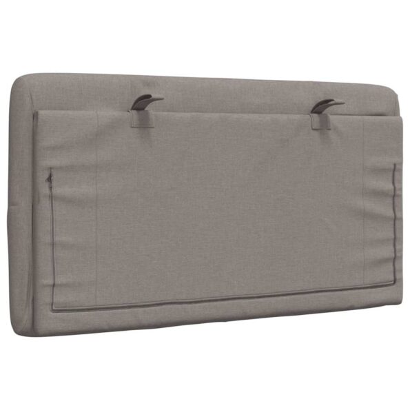 vidaXL Vankúš na čelo postele sivohnedý 90 cm látka – Obrázok 6