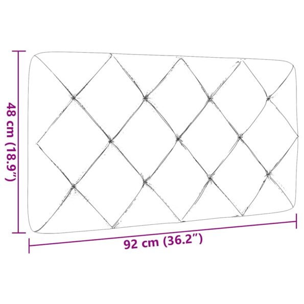 vidaXL Vankúš na čelo postele sivohnedý 90 cm látka – Obrázok 9