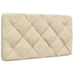 vidaXL Vankúš na čelo postele krémový 90 cm látka