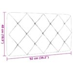 vidaXL Vankúš na čelo postele krémový 90 cm látka – Obrázok 9