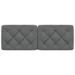 vidaXL Vankúš na čelo postele tmavosivý 140 cm látka – Obrázok 4